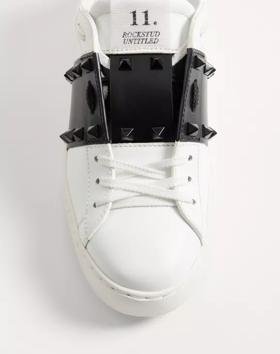 Valentino Rockstud Untitled Sneaker In Calfskin Leather With Tonal Studs - Image 3